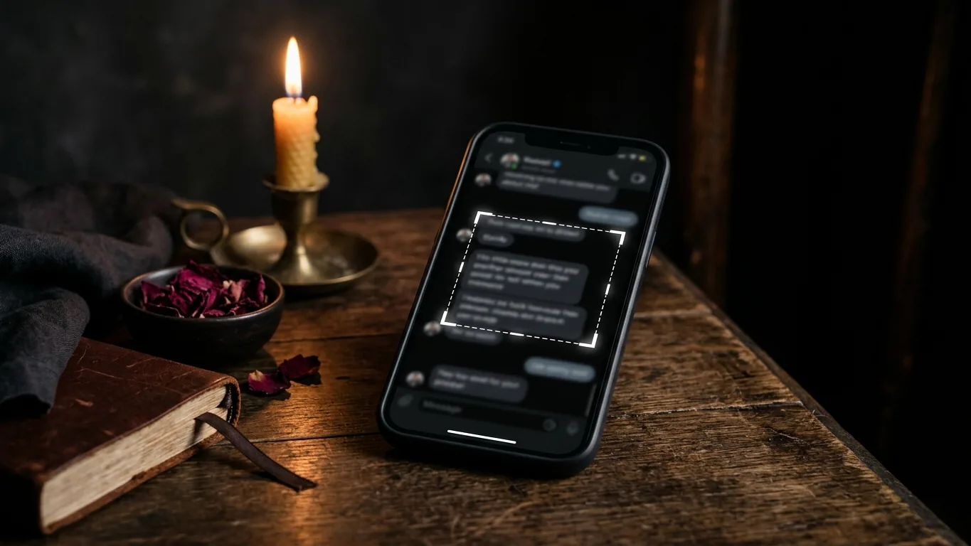 Phone showing a cropped blurred screenshot