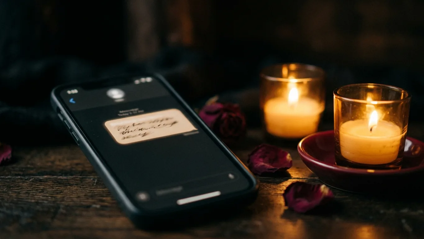 Phone with a short blurred message