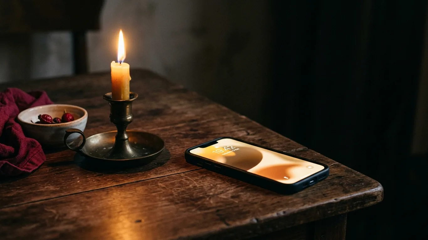 Phone lighting up with a heart